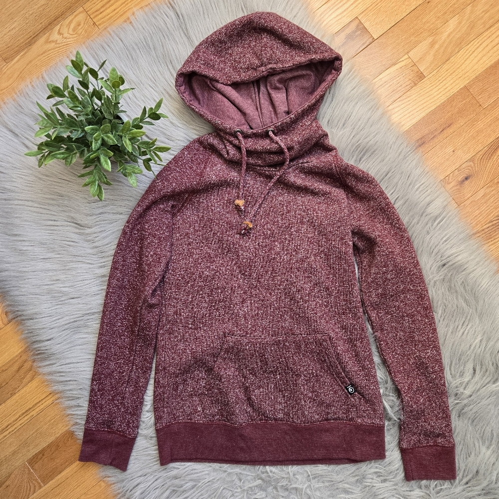 tentree banshee hoodie burgundy